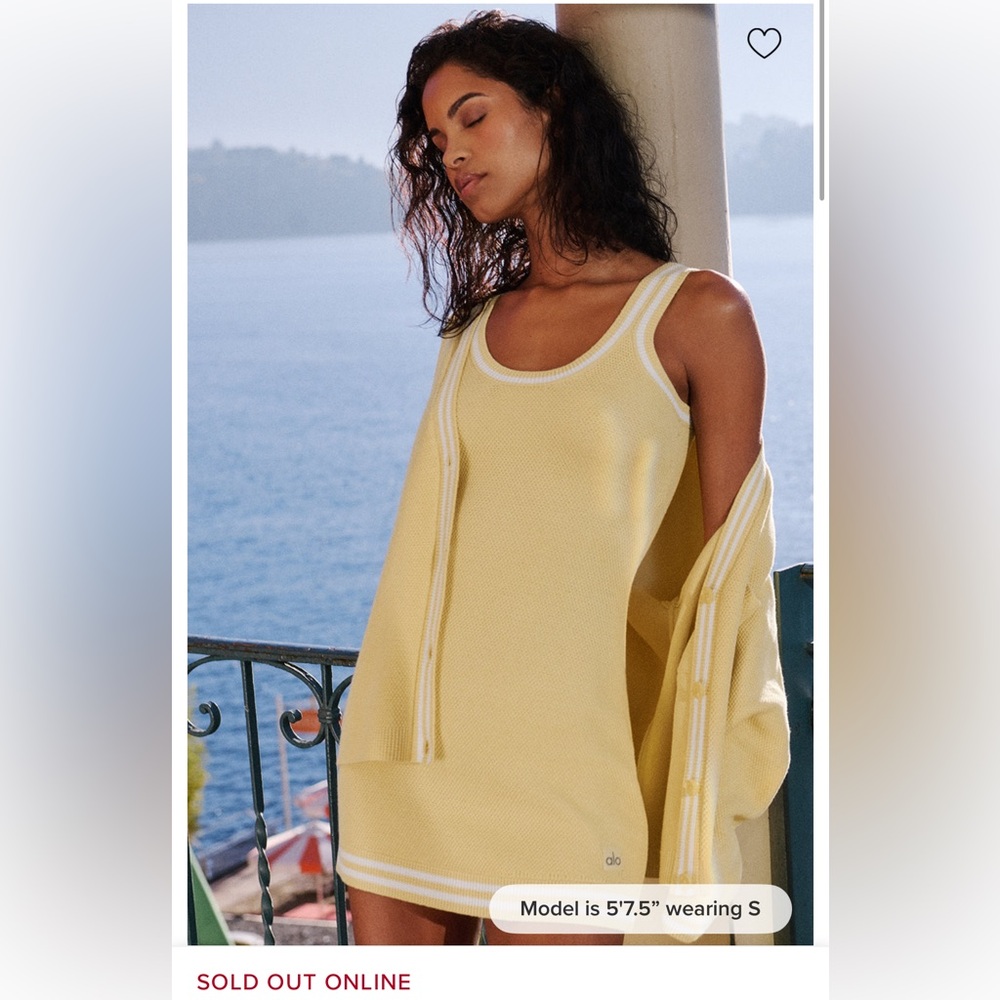 ALO Tennis Club Knit Dress | Yellow